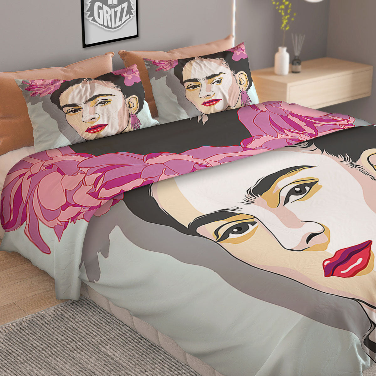 Carmen Frida Kahlo Magdalena Print Duvet Cover Bedding Set