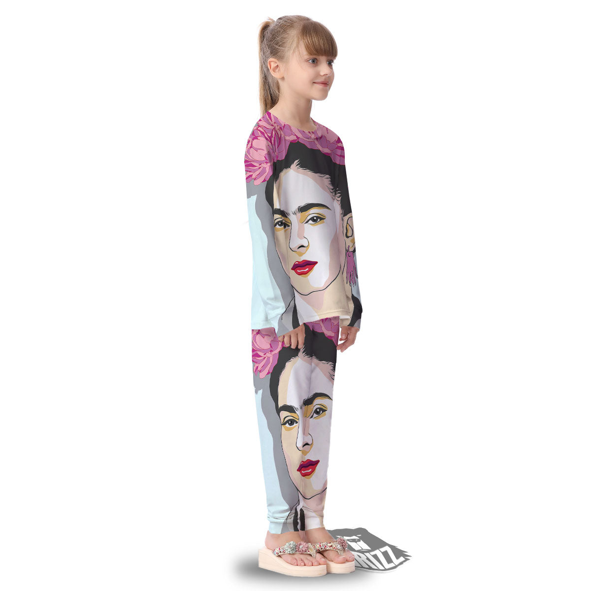 Carmen Frida Kahlo Magdalena Print Kid's Pajamas-grizzshop