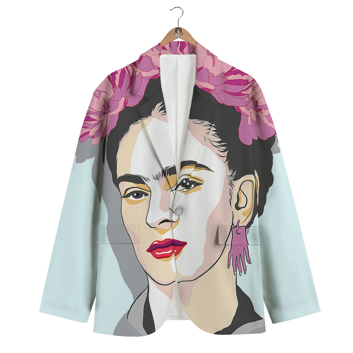 Carmen Frida Kahlo Magdalena Print Men's Blazer-grizzshop