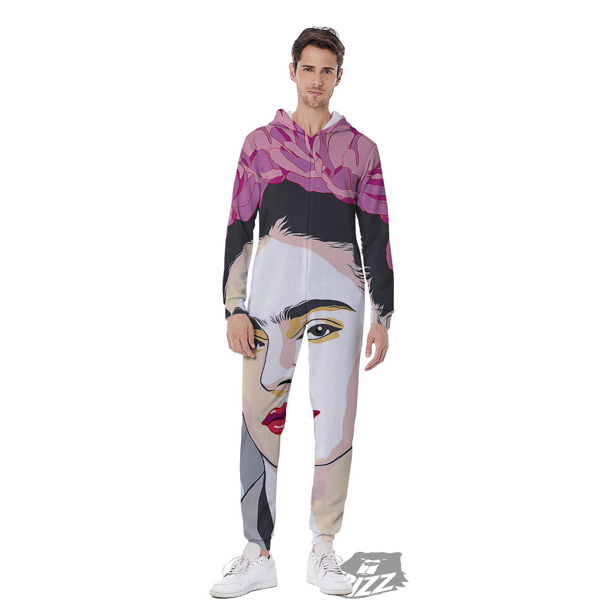 Carmen Frida Kahlo Magdalena Print Men's Jumpsuit-grizzshop