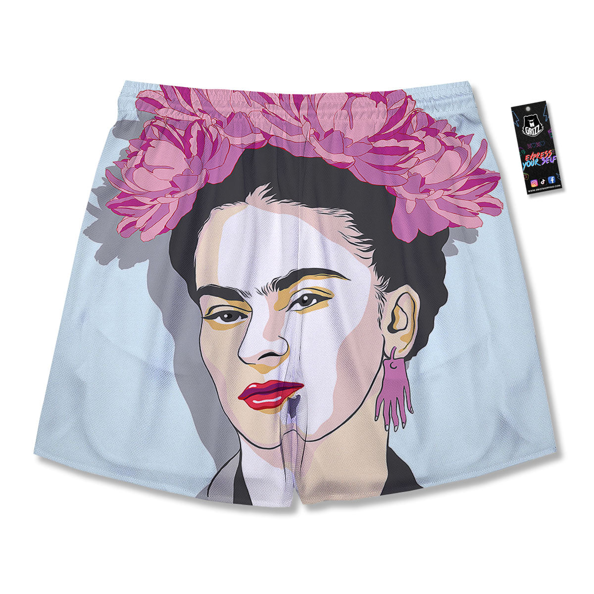 Carmen Frida Kahlo Magdalena Print Men's Running Shorts-grizzshop