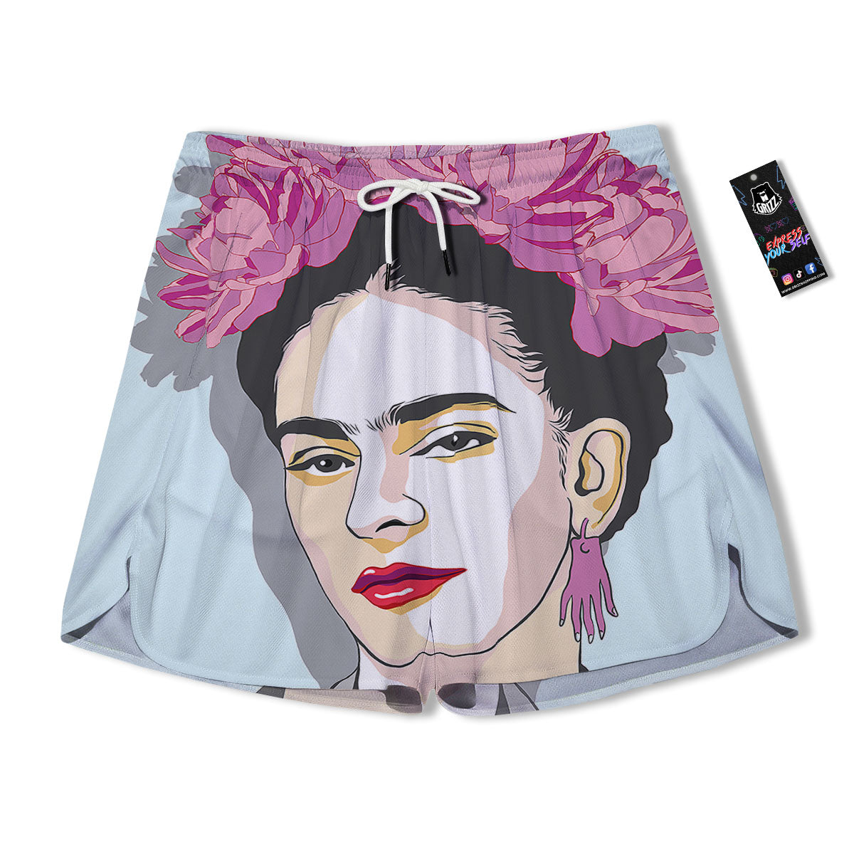 Carmen Frida Kahlo Magdalena Print Men's Running Shorts-grizzshop