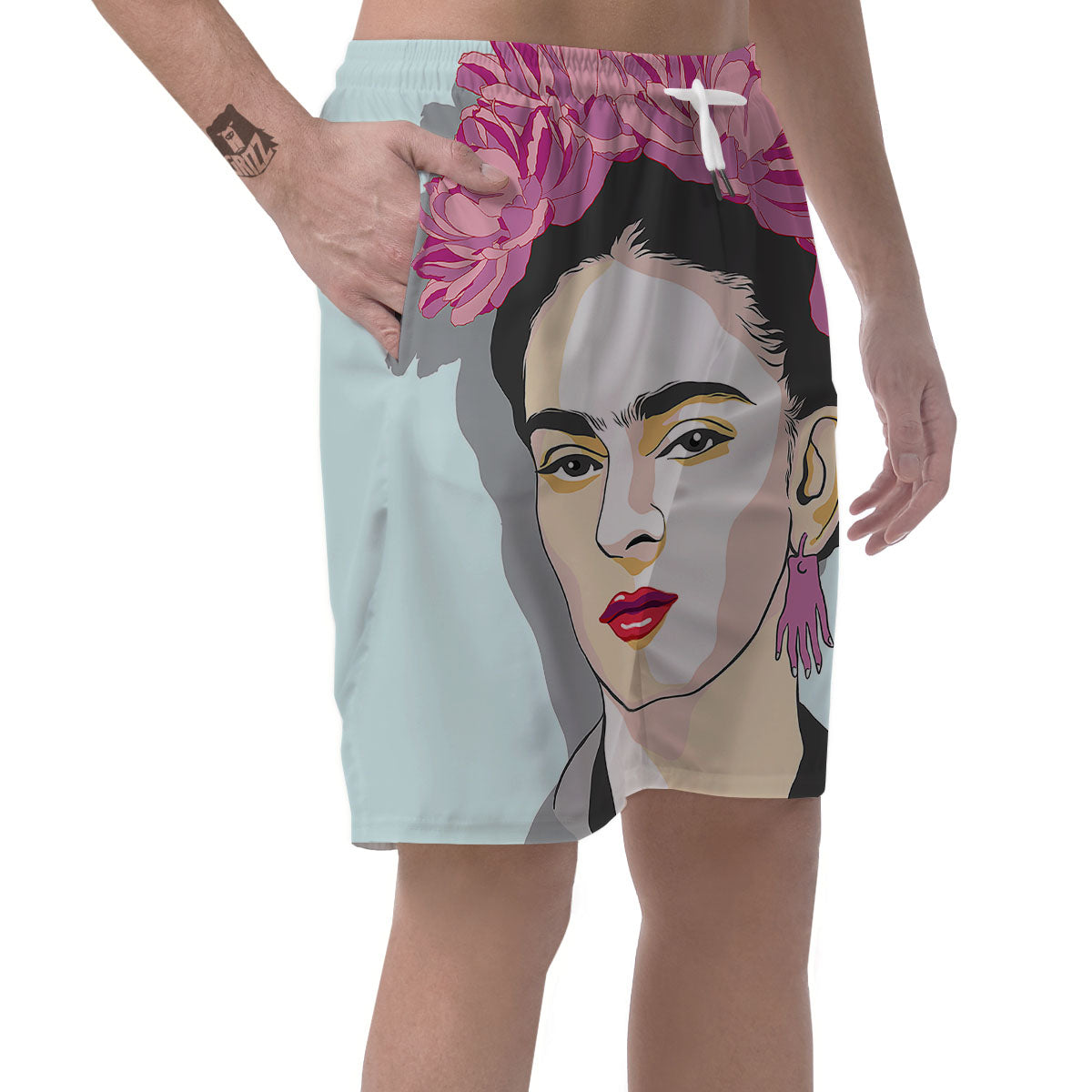 Carmen Frida Kahlo Magdalena Print Men's Shorts-grizzshop