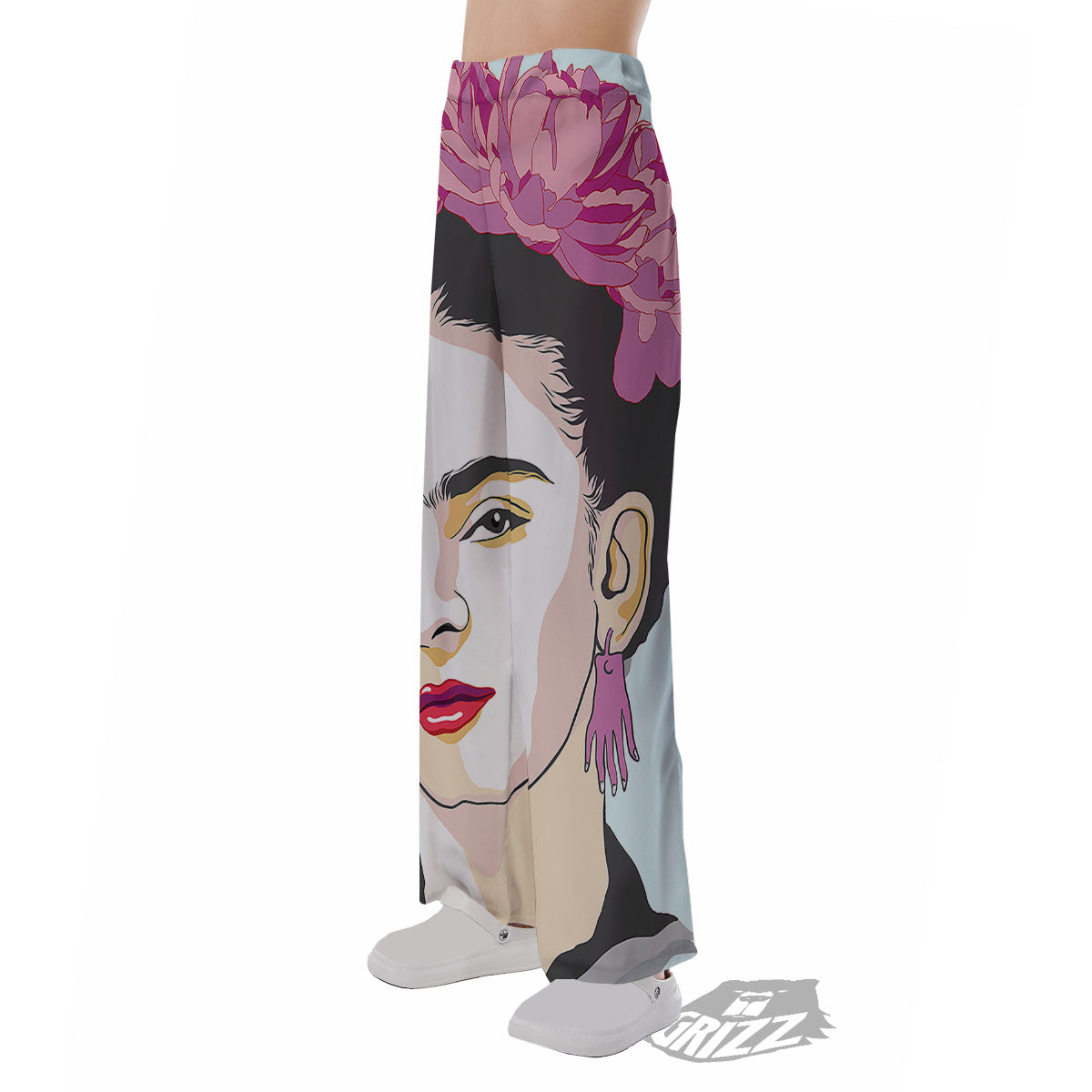Carmen Frida Kahlo Magdalena Print Pajama Pants-grizzshop