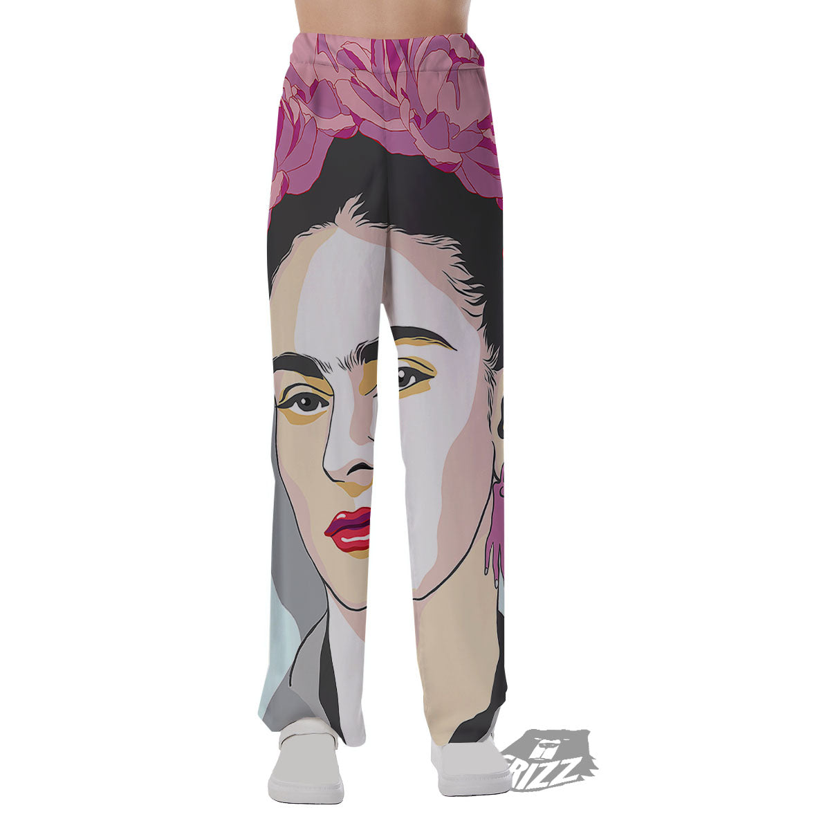 Carmen Frida Kahlo Magdalena Print Pajama Pants-grizzshop