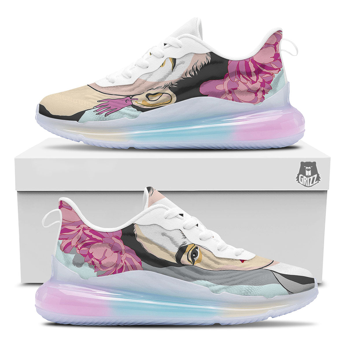 Carmen Frida Kahlo Magdalena Print Running Sneakers-grizzshop