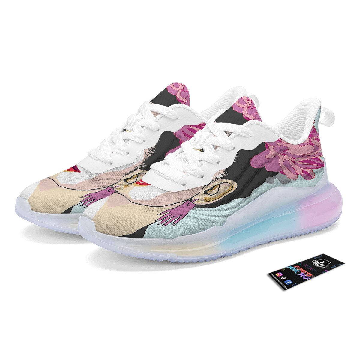 Carmen Frida Kahlo Magdalena Print Running Sneakers-grizzshop