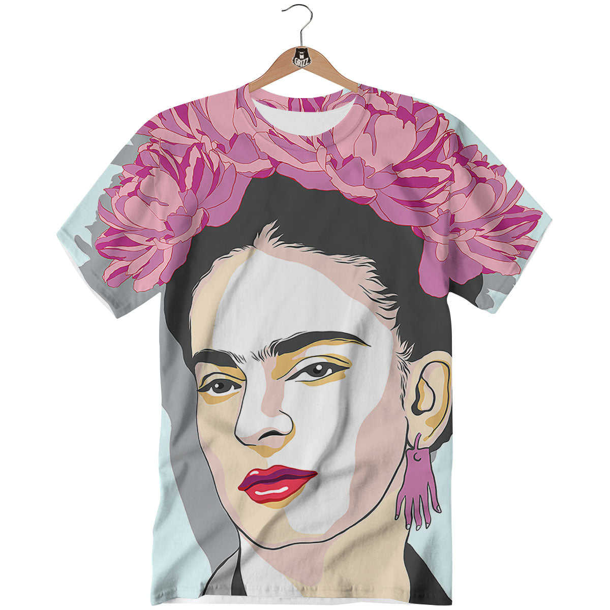 Carmen Frida Kahlo Magdalena Print T-Shirt-grizzshop
