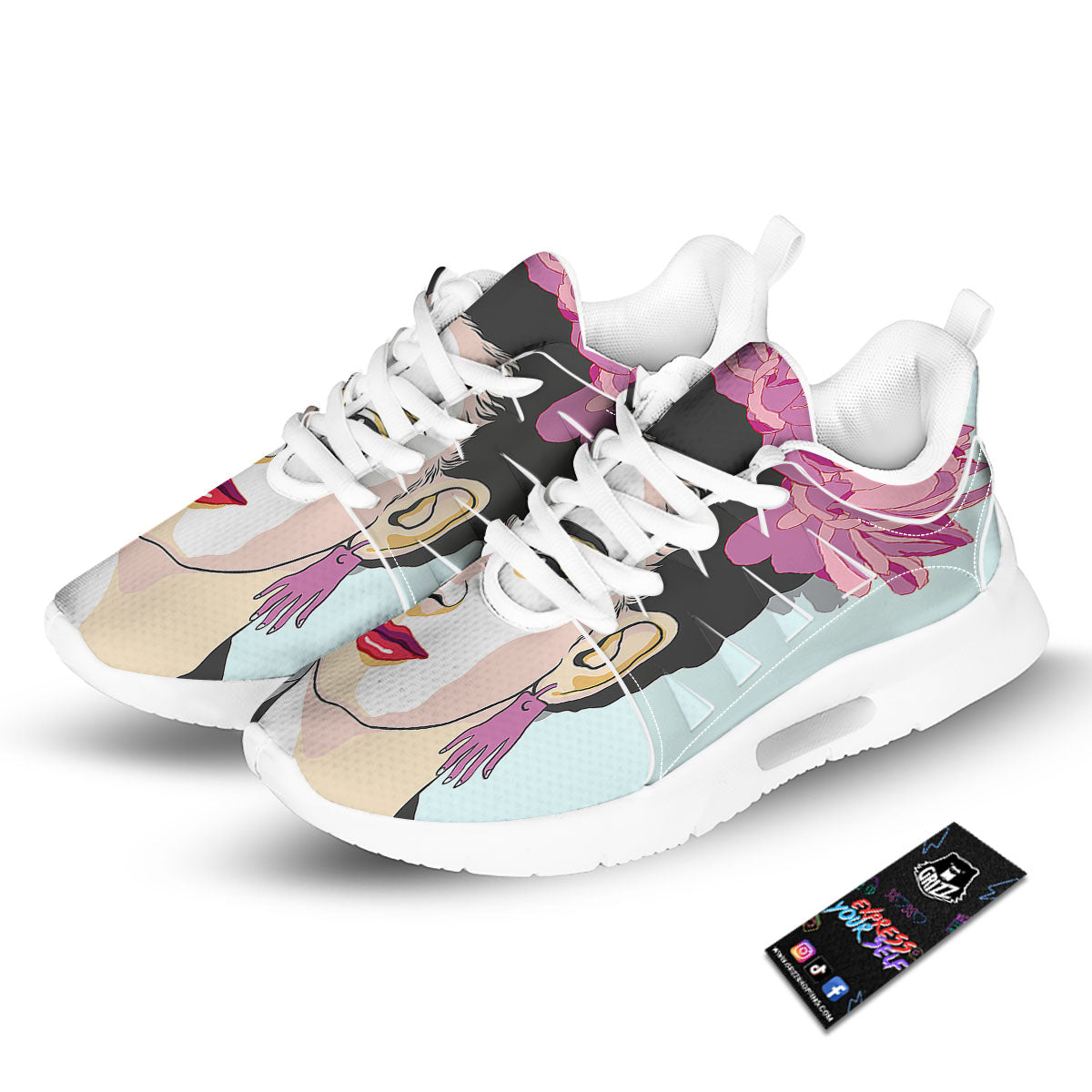 Carmen Frida Kahlo Magdalena Print Tennis Shoes-grizzshop