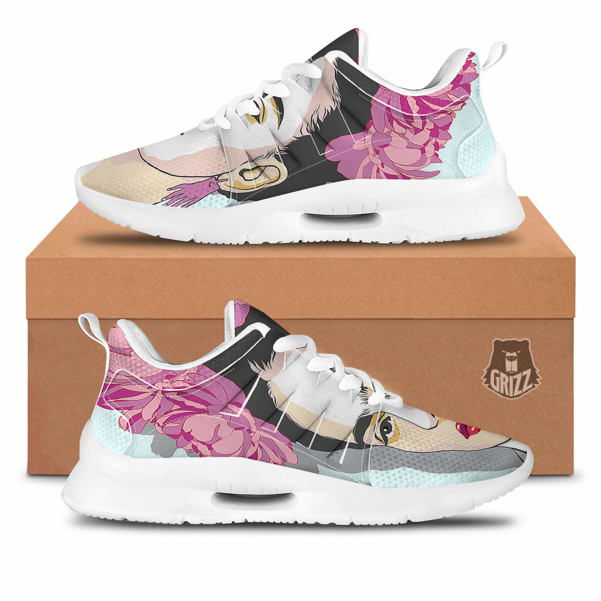 Carmen Frida Kahlo Magdalena Print Tennis Shoes-grizzshop
