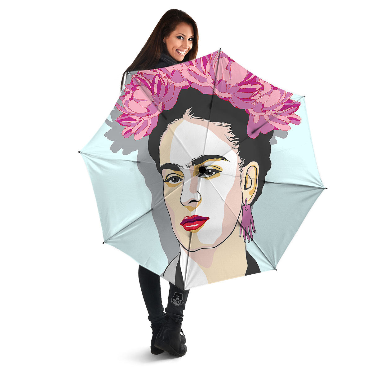 Carmen Frida Kahlo Magdalena Print Umbrella-grizzshop