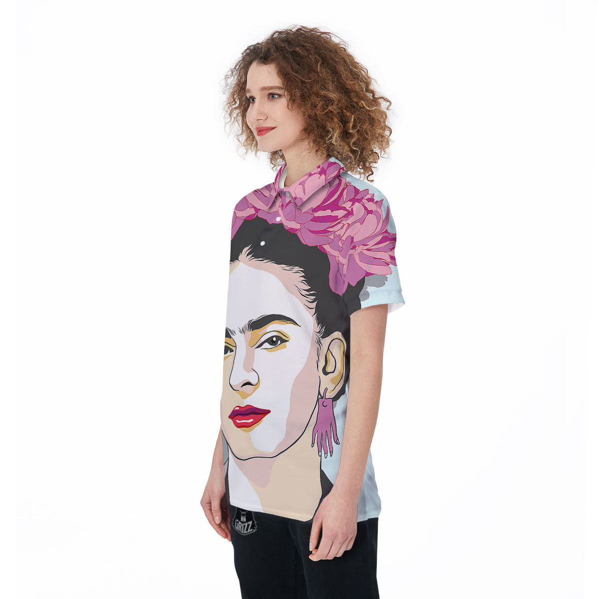 Carmen Frida Kahlo Magdalena Print Women's Golf Shirts-grizzshop