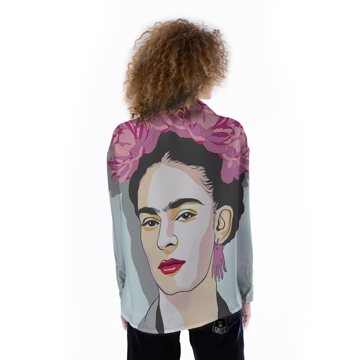 Carmen Frida Kahlo Magdalena Print Women's Long Sleeve Shirts-grizzshop