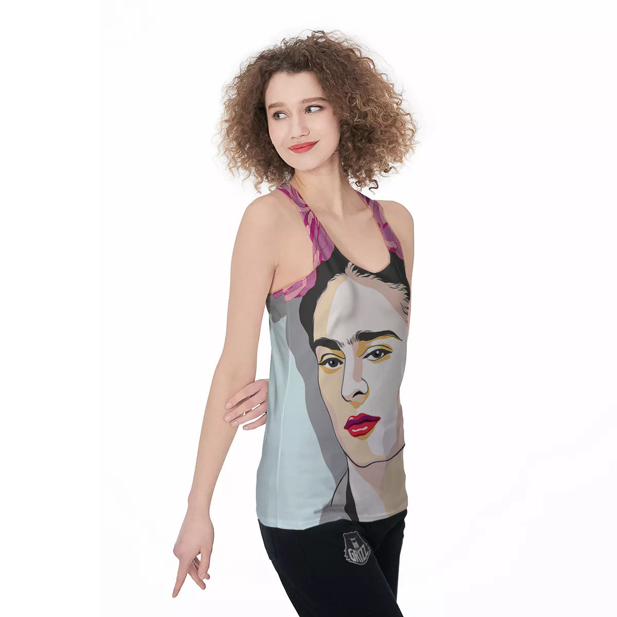 Carmen Frida Kahlo Magdalena Print Women's Racerback Tank Top-grizzshop