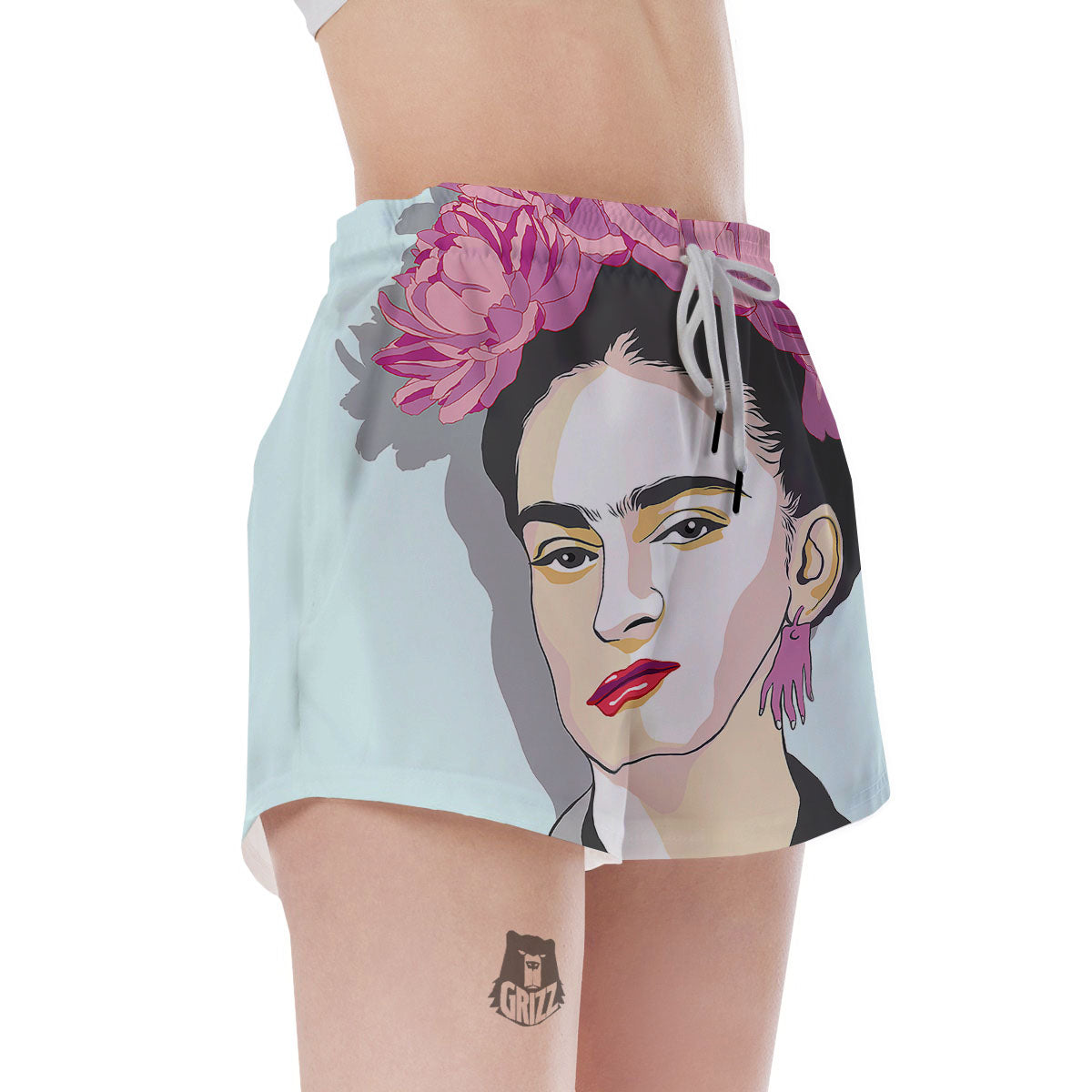 Carmen Frida Kahlo Magdalena Print Women's Shorts-grizzshop