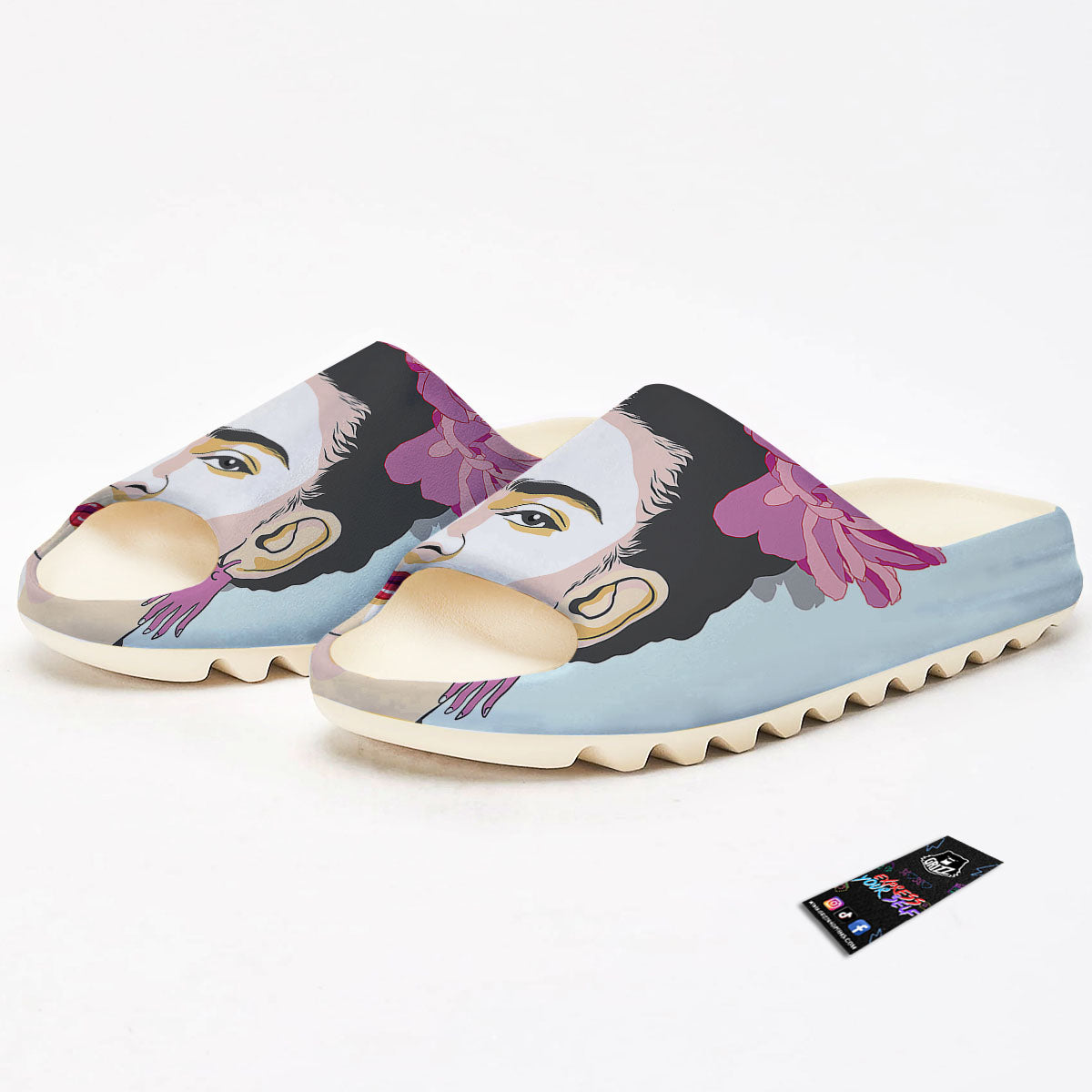 Carmen Frida Kahlo Magdalena Print Sandals-grizzshop