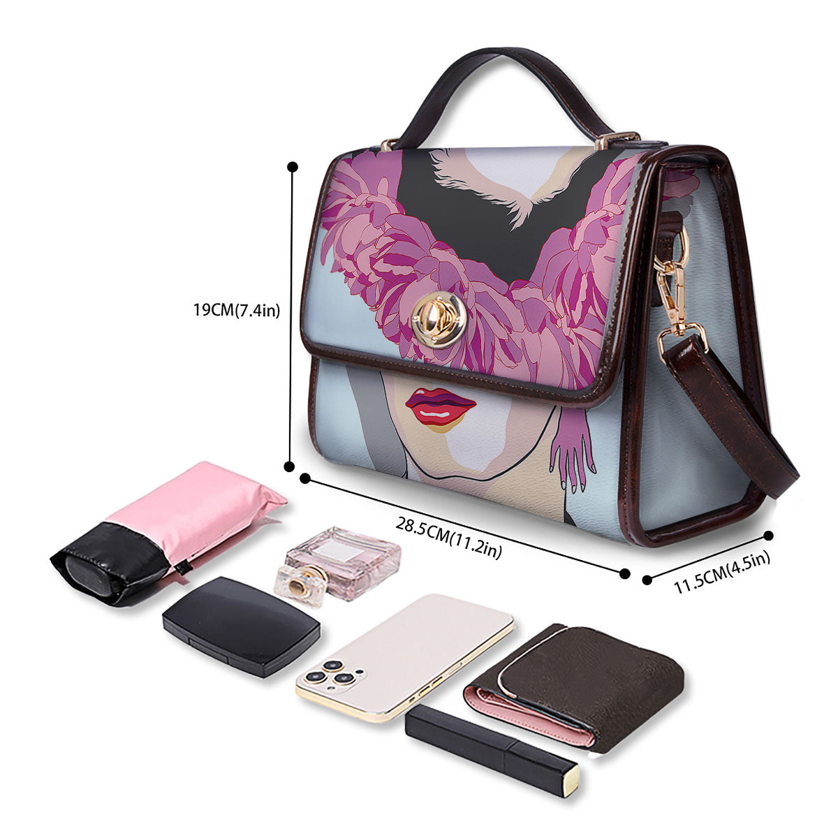 Carmen Frida Kahlo Magdalena Print Women's Satchel Bag