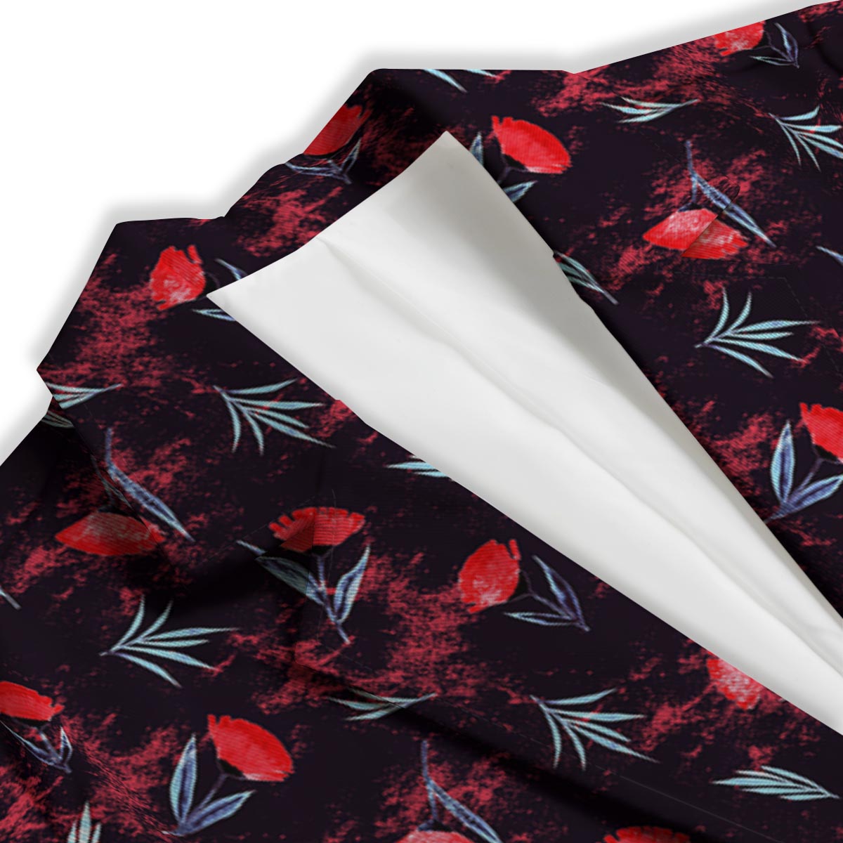 Carnation Black And Red Print Pattern Women's Blazer-grizzshop
