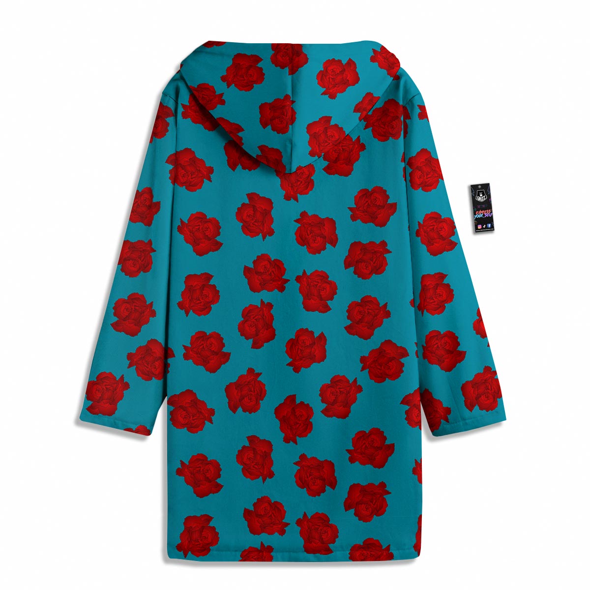 Carnation Blue And Red Print Pattern Men's Windbreaker Jacket-grizzshop
