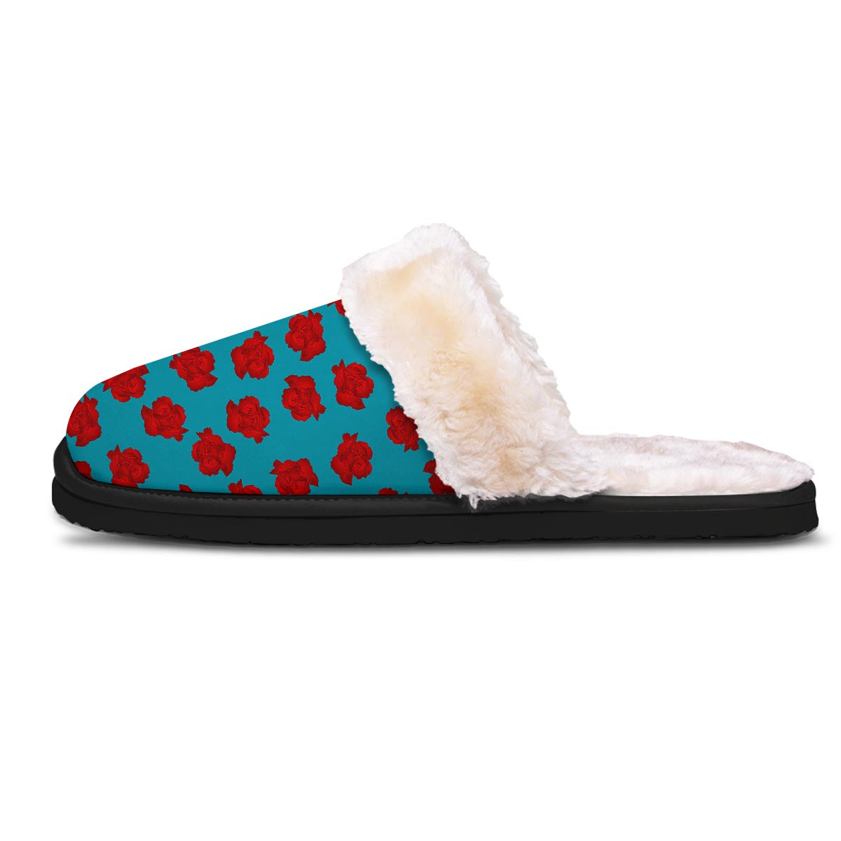 Carnation Blue And Red Print Pattern Slippers-grizzshop