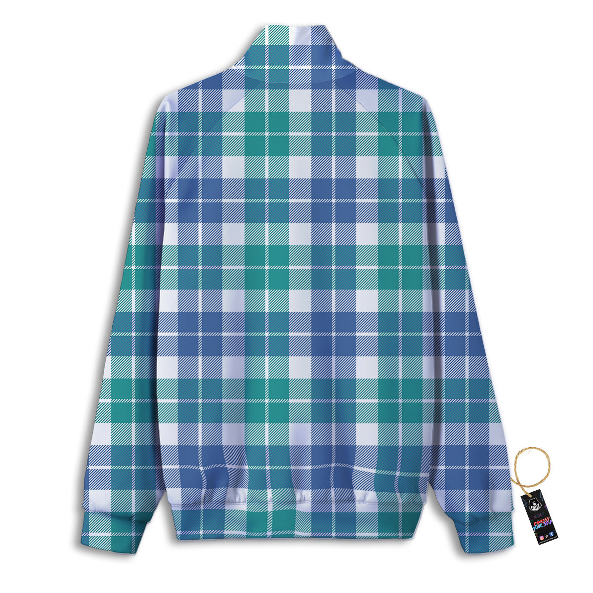 Carnation Blue And Red Print Pattern Track Jacket-grizzshop