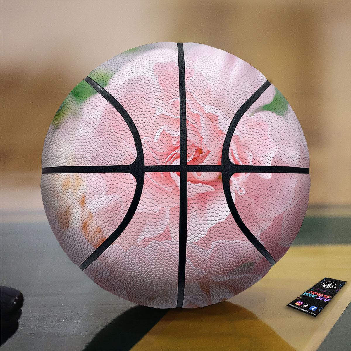 Carnation Flower Pink Print Basketball-grizzshop