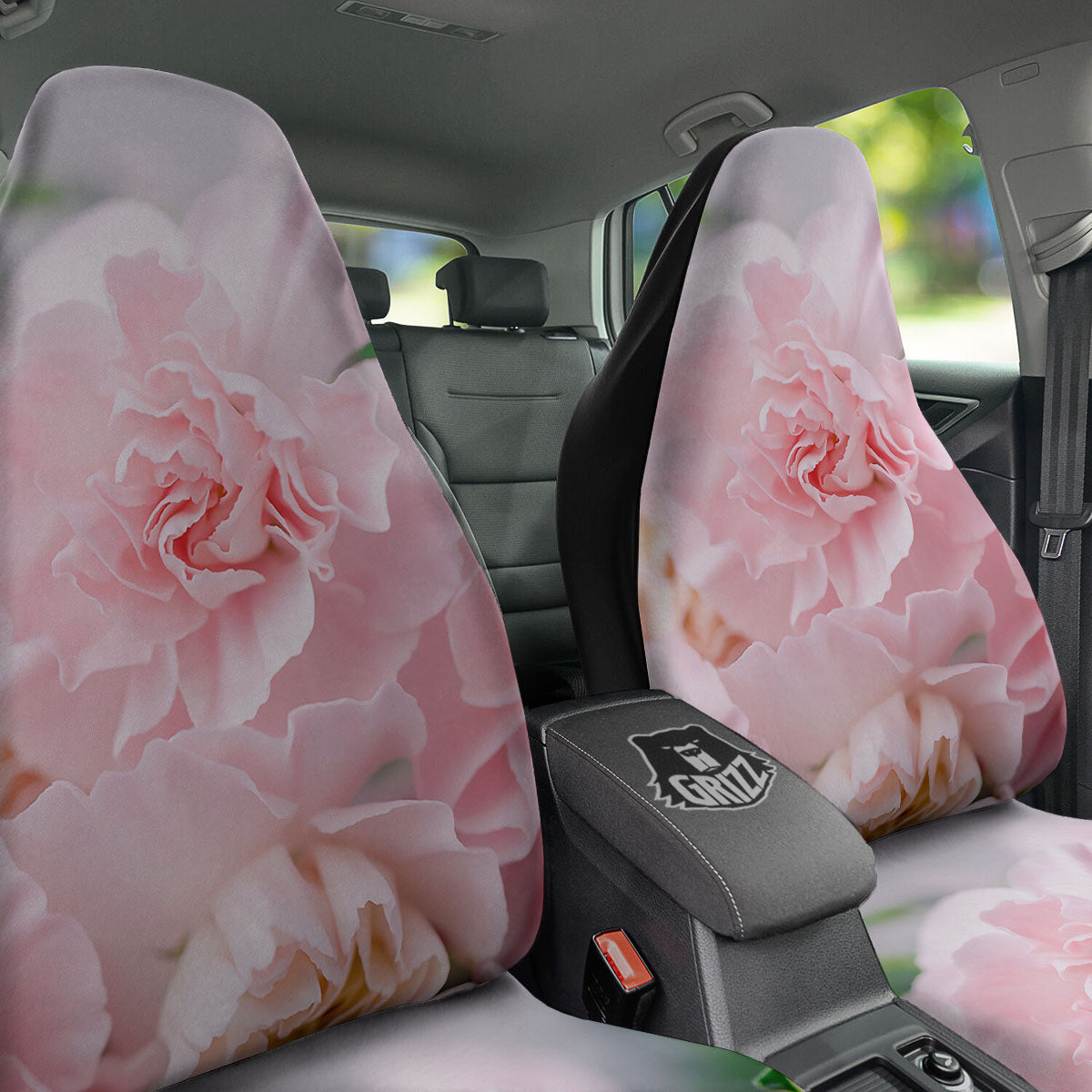 Carnation Flower Pink Print Car Seat Covers-grizzshop