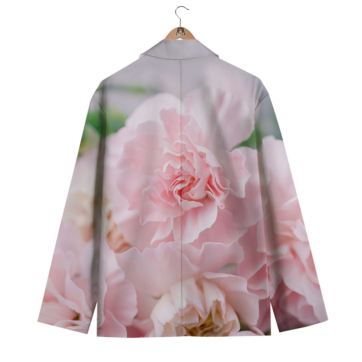 Carnation Flower Pink Print Men's Blazer-grizzshop