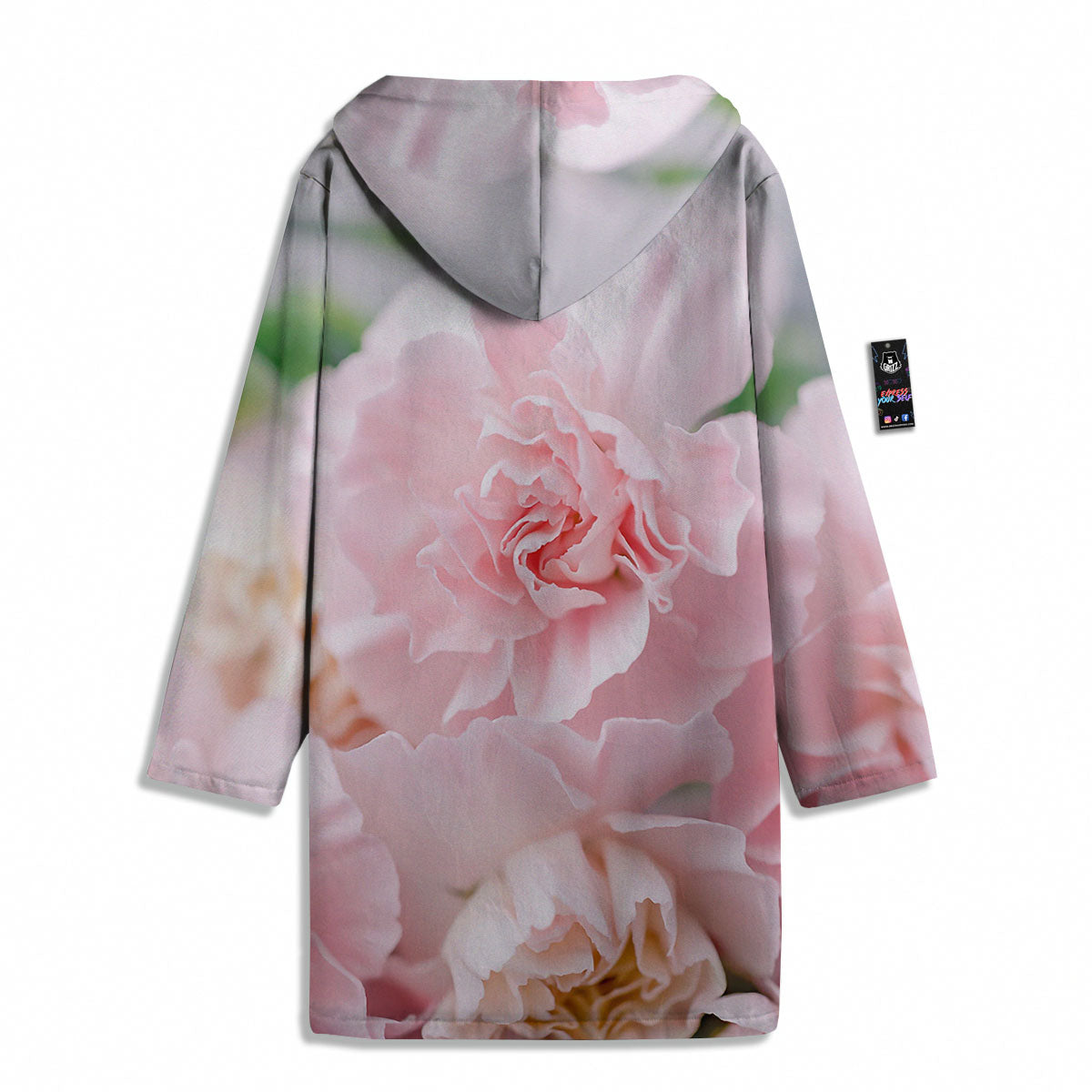 Carnation Flower Pink Print Men's Windbreaker Jacket-grizzshop