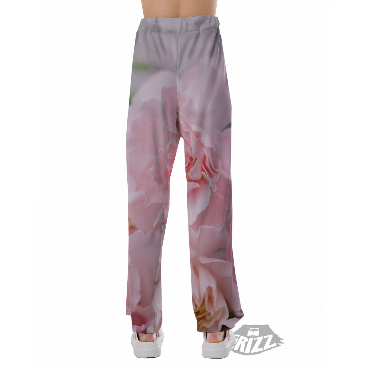 Carnation Flower Pink Print Pajama Pants-grizzshop
