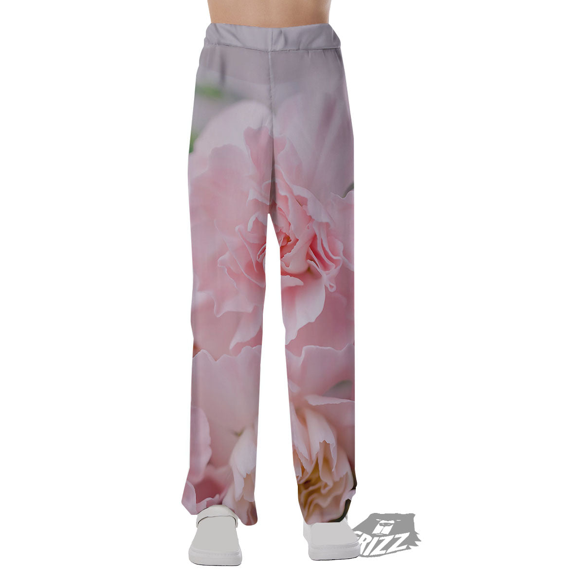 Carnation Flower Pink Print Pajama Pants-grizzshop