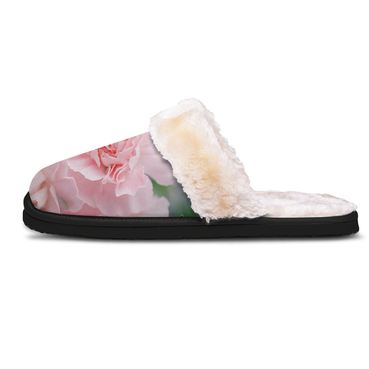 Carnation Flower Pink Print Slippers-grizzshop