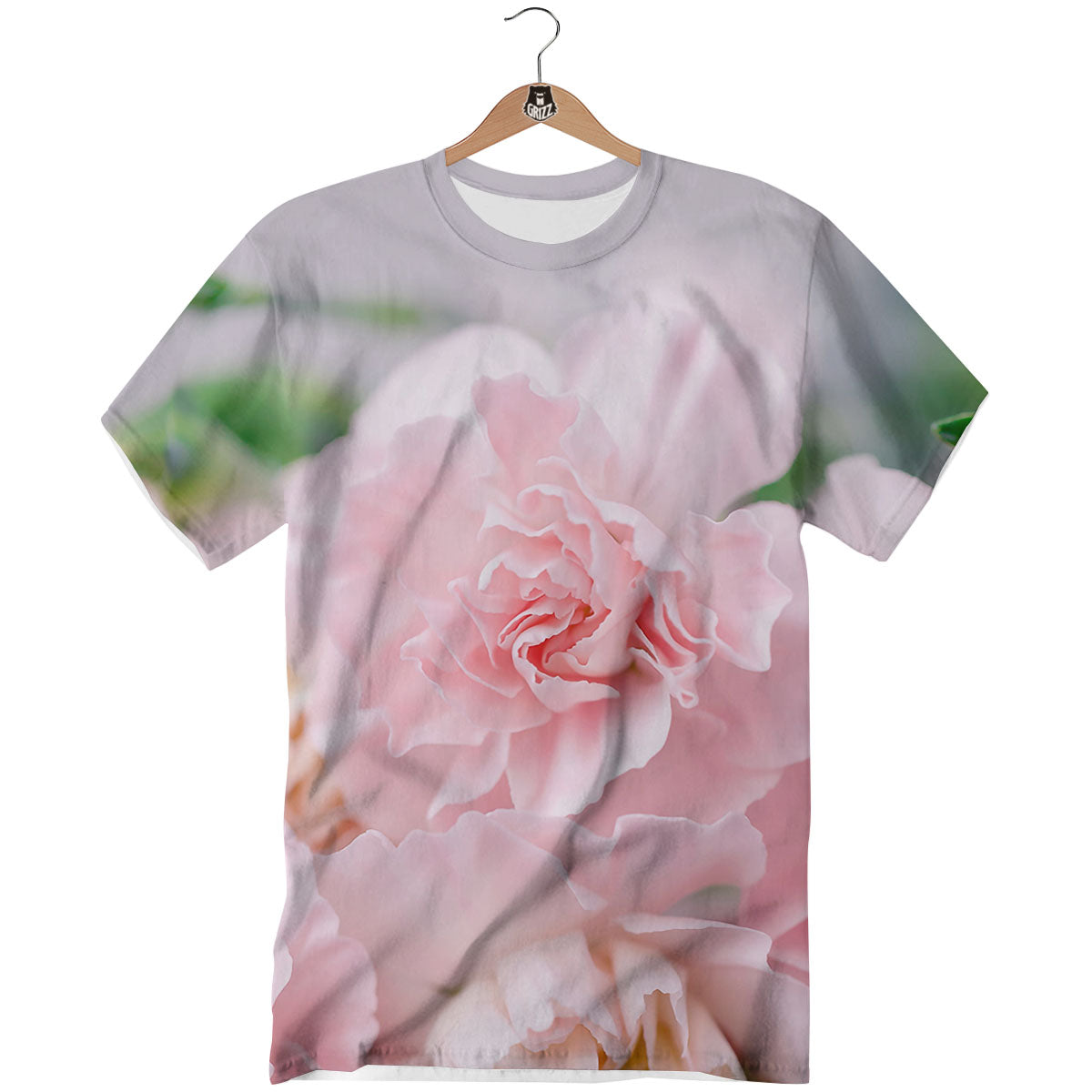 Carnation Flower Pink Print T-Shirt-grizzshop