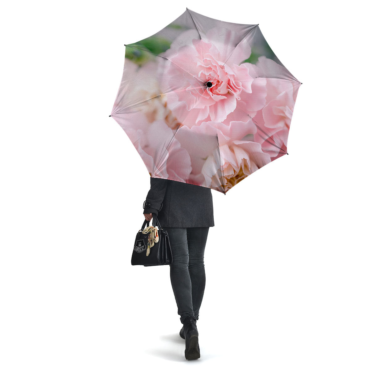 Carnation Flower Pink Print Umbrella-grizzshop