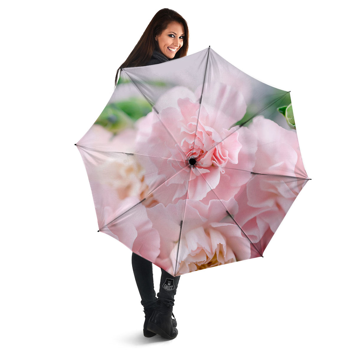 Carnation Flower Pink Print Umbrella-grizzshop