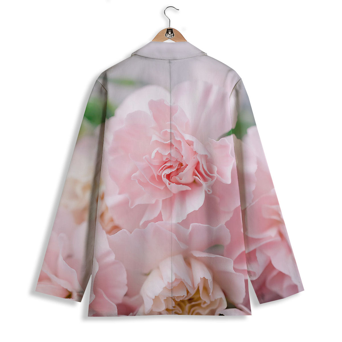 Carnation Flower Pink Print Women's Blazer-grizzshop