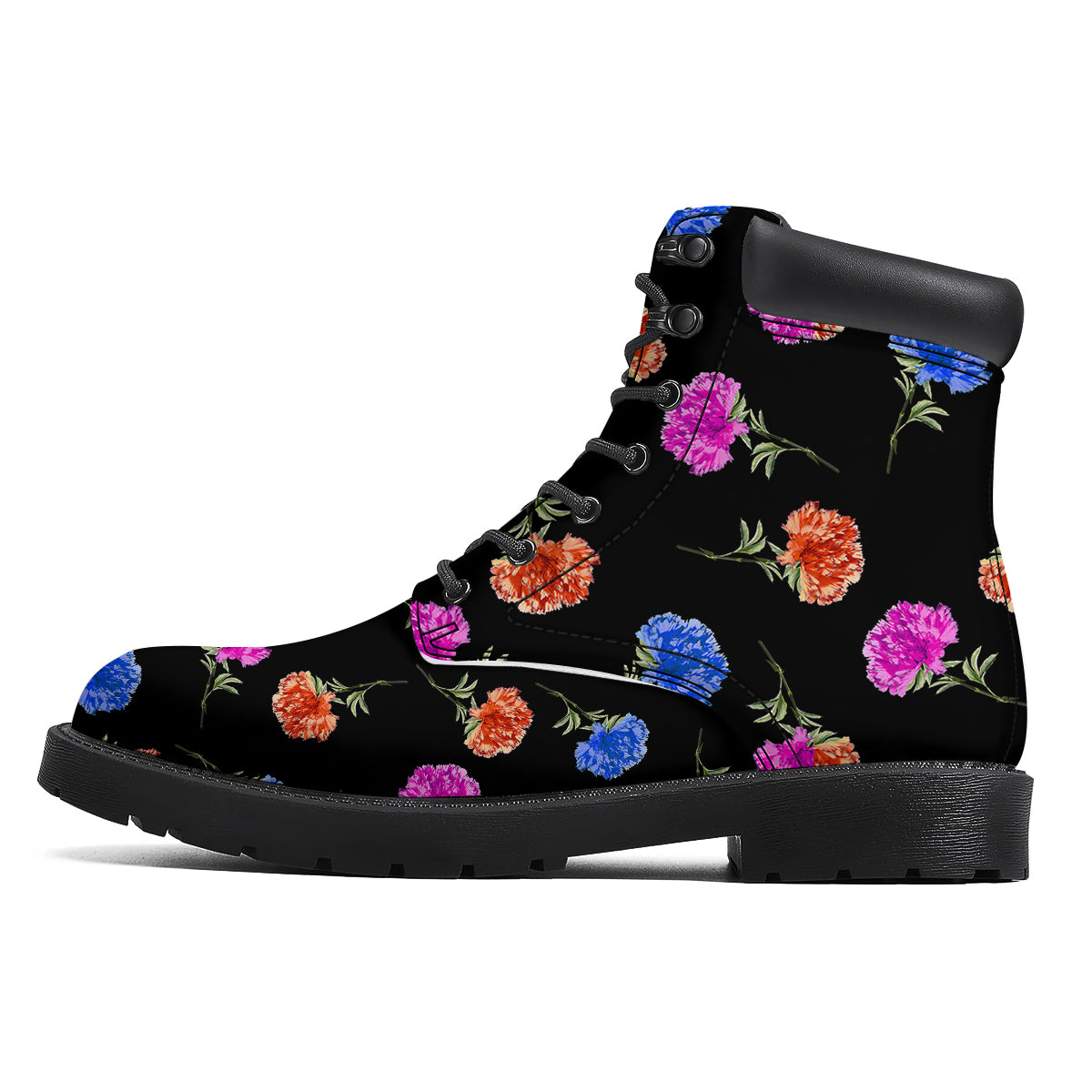 Carnation Watercolor Print Pattern Boots-grizzshop