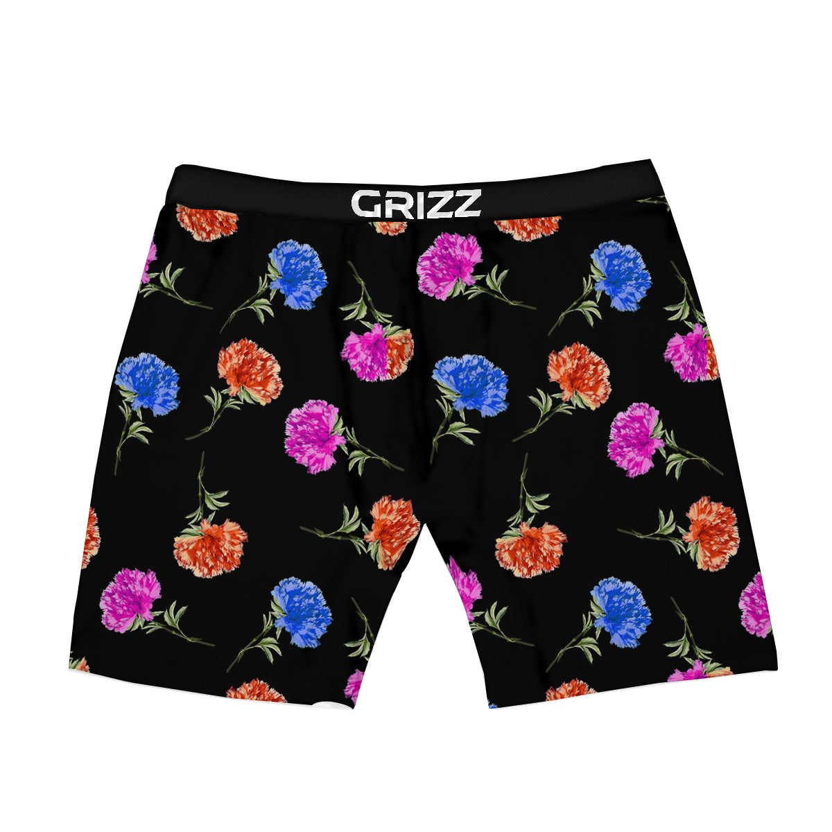 Carnation Watercolor Print Pattern Boxer Briefs-grizzshop