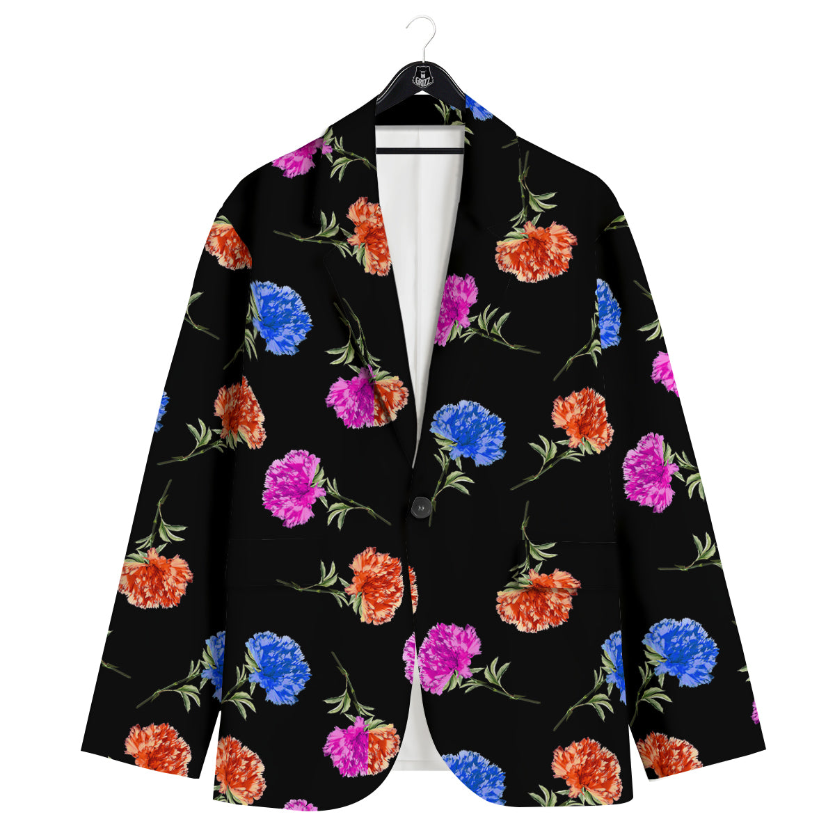Carnation Watercolor Print Pattern Men's Sport Coat-grizzshop