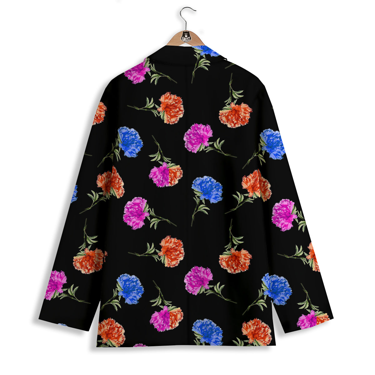 Carnation Watercolor Print Pattern Women's Blazer-grizzshop