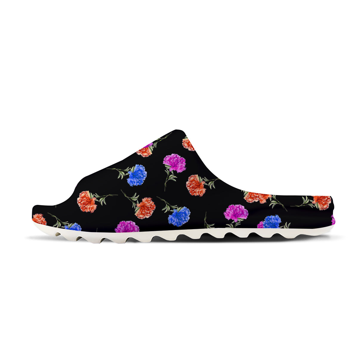 Carnation Watercolor Print Pattern Sandals-grizzshop