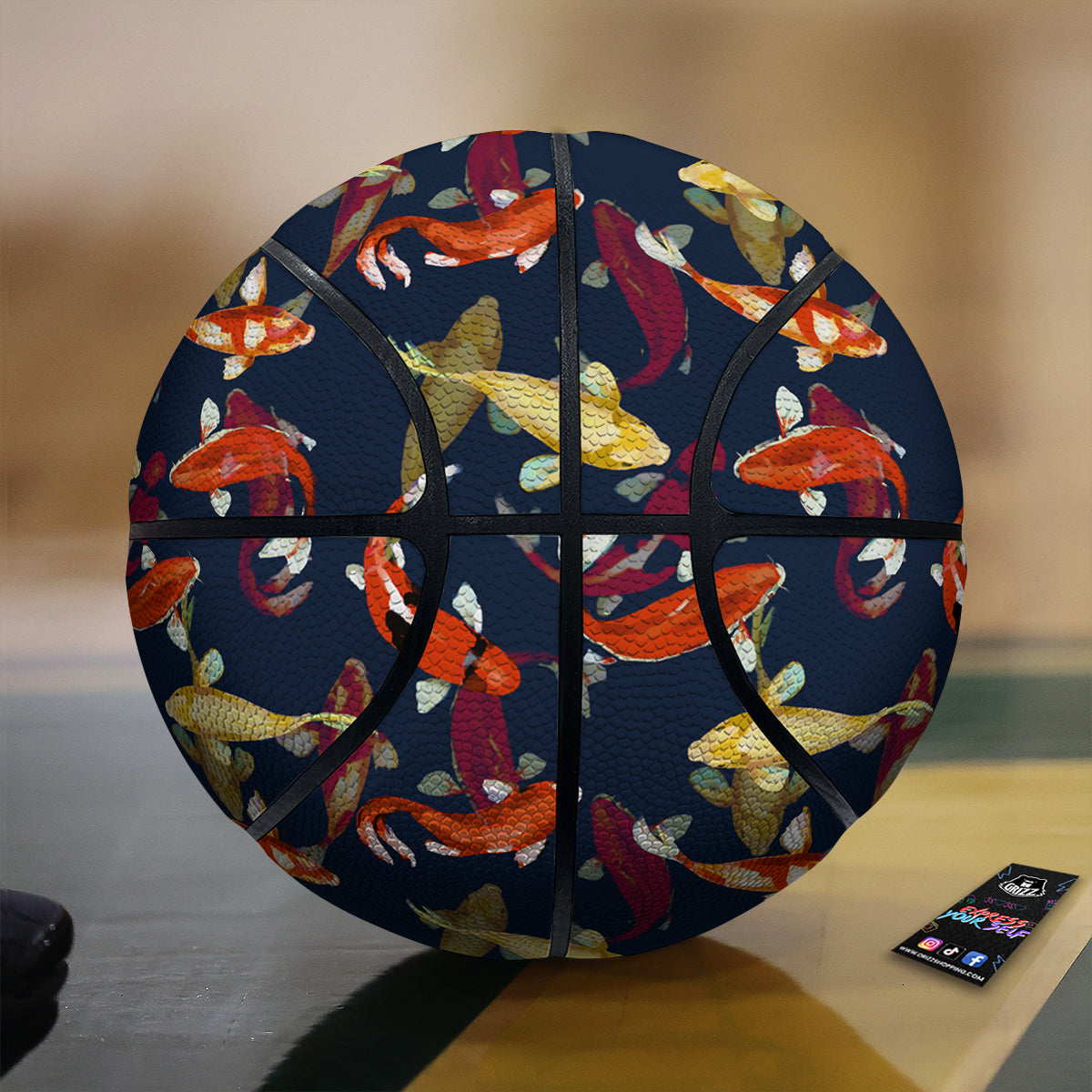 Carp Fish Koi Watercolor Print Pattern Basketball