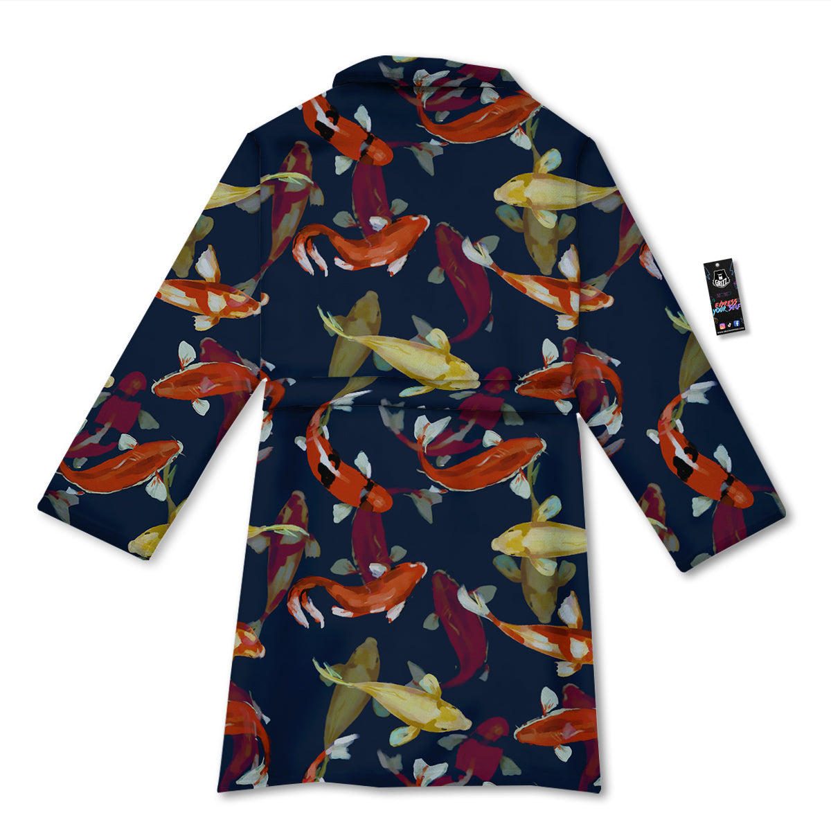 Carp Fish Koi Watercolor Print Pattern Bathrobe-grizzshop