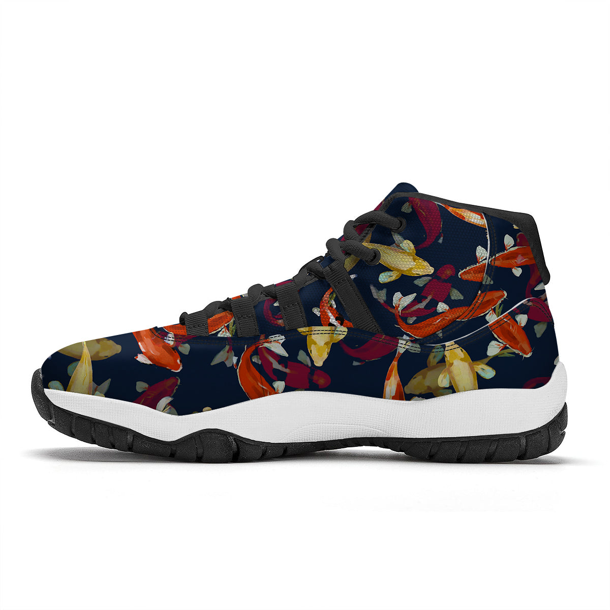 Carp Fish Koi Watercolor Print Pattern Black Bball Shoes-grizzshop