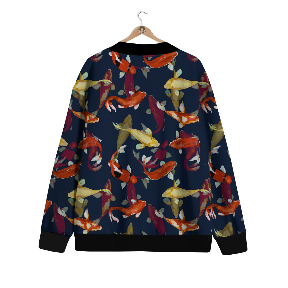 Carp Fish Koi Watercolor Print Pattern Cardigan-grizzshop