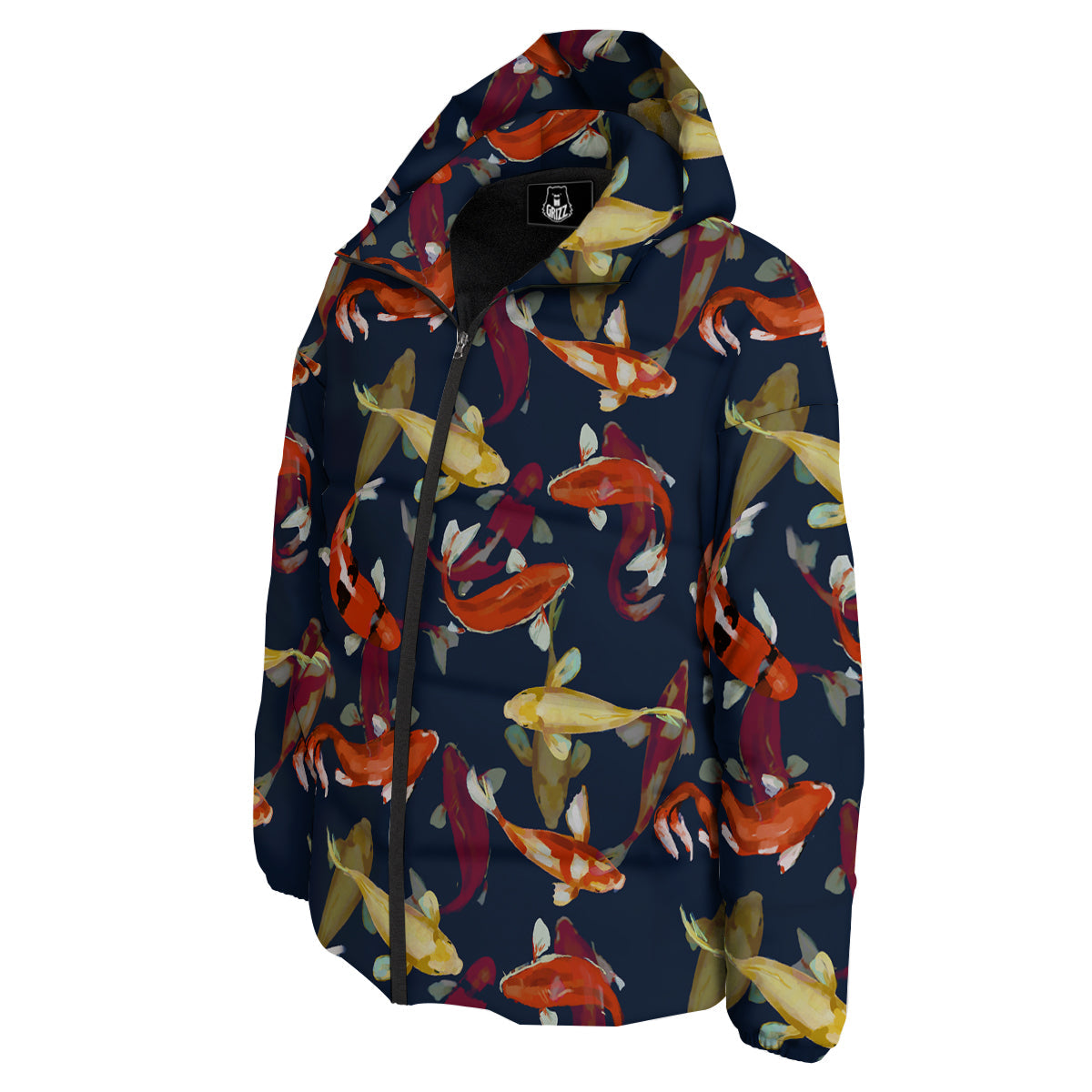 Carp Fish Koi Watercolor Print Pattern Down Jacket-grizzshop