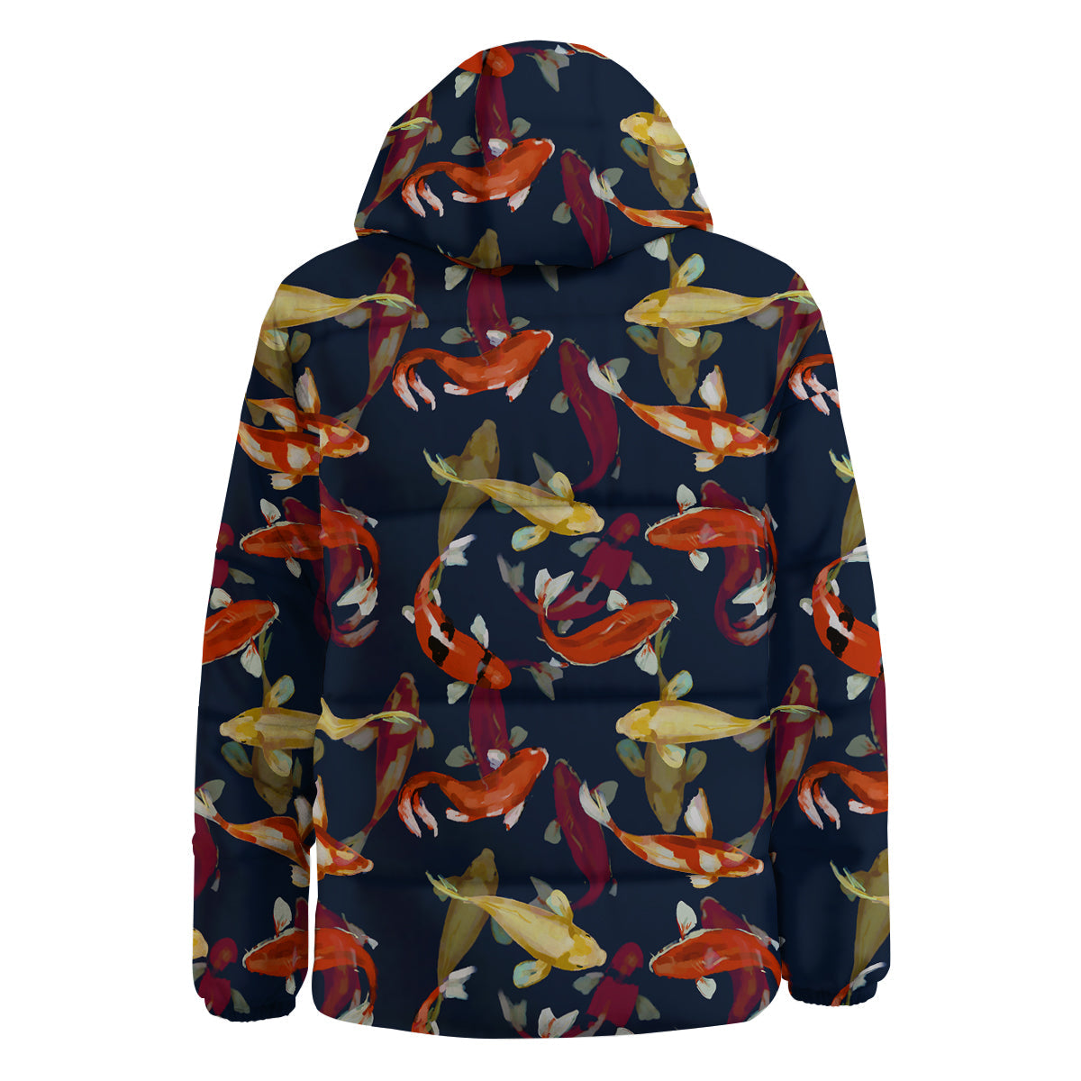 Carp Fish Koi Watercolor Print Pattern Down Jacket-grizzshop
