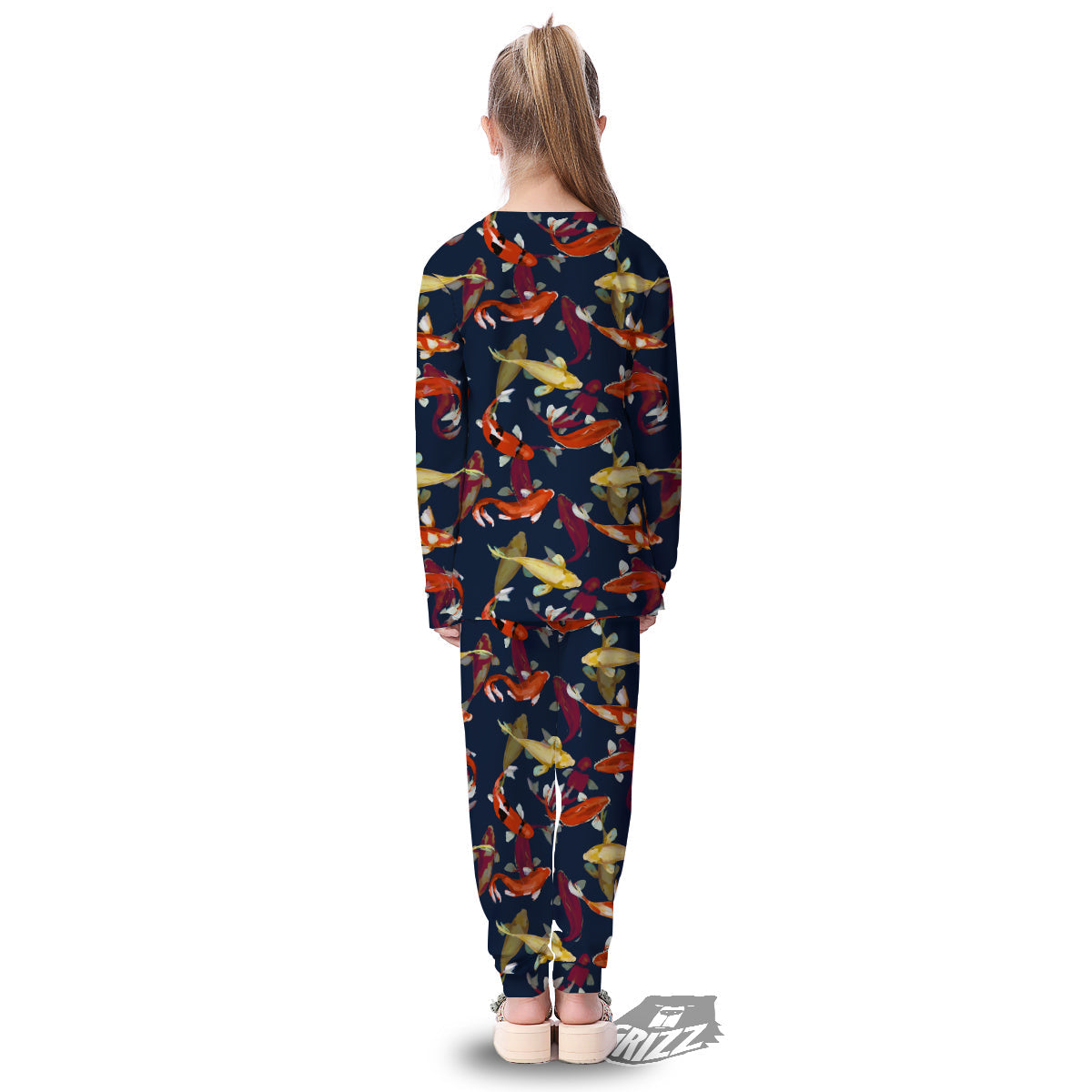 Carp Fish Koi Watercolor Print Pattern Kid's Pajamas-grizzshop