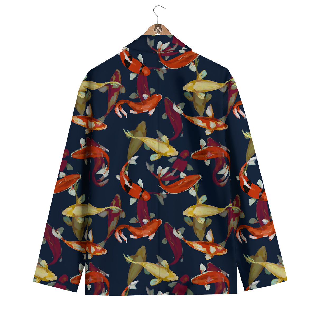 Carp Fish Koi Watercolor Print Pattern Men's Blazer-grizzshop