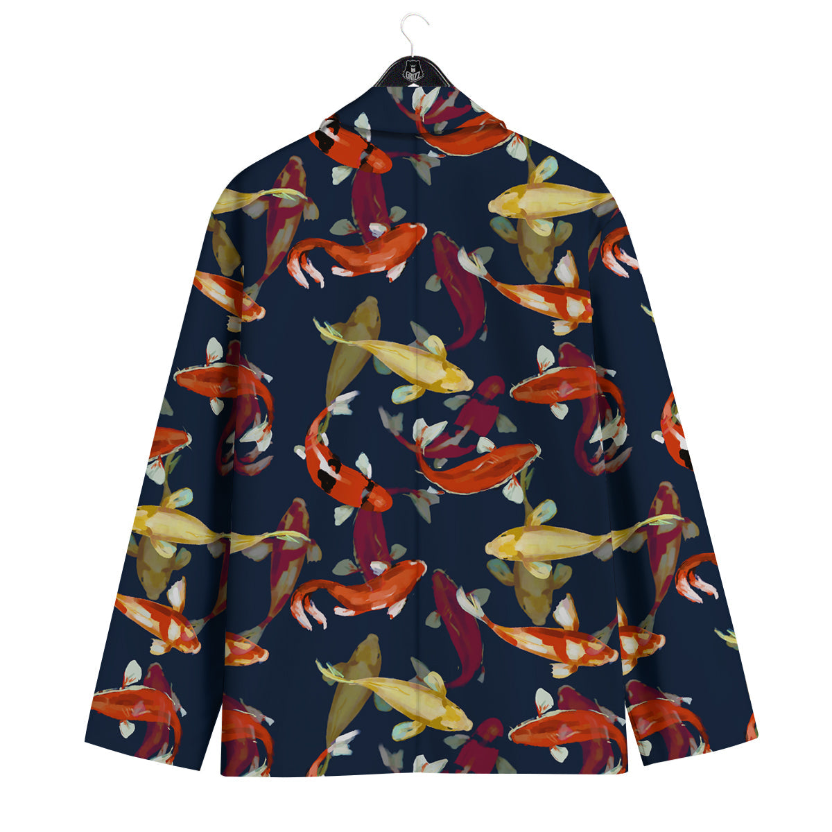 Carp Fish Koi Watercolor Print Pattern Men's Sport Coat-grizzshop